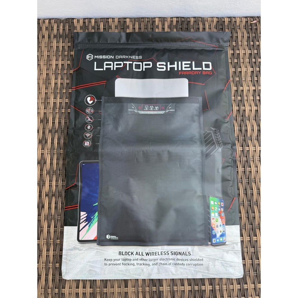 Mission Darkness Laptop Shield Faraday Bag NEW 14.5x21 RFID Signal Block